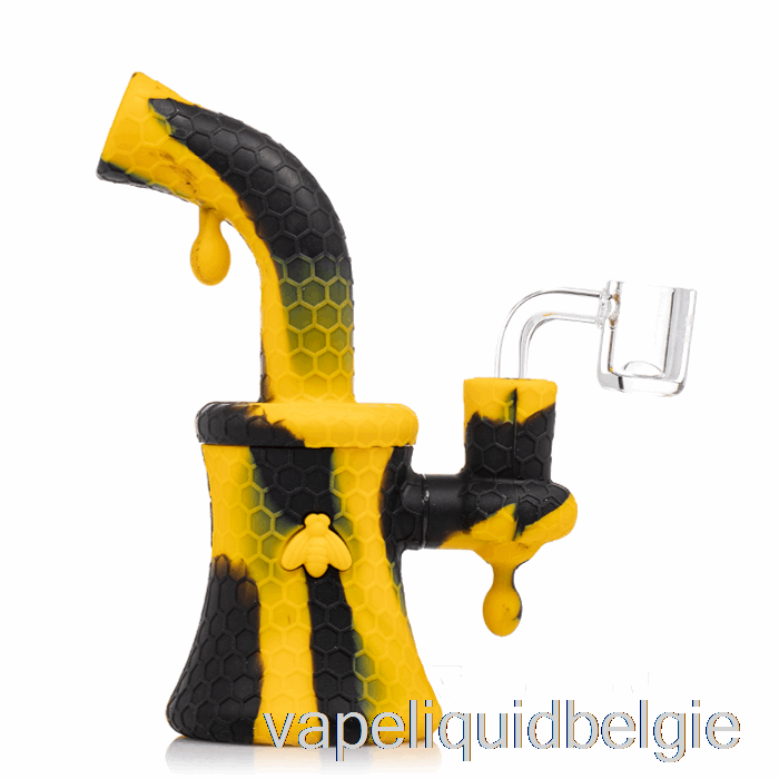 Vape Smaken Stratus Bee Siliconen Dab Rig Sol (zwart / Geel)